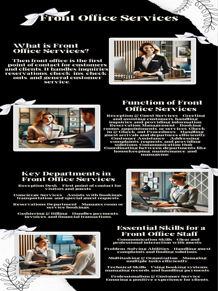 Front Office Services Overview and Skills | PDF | Business