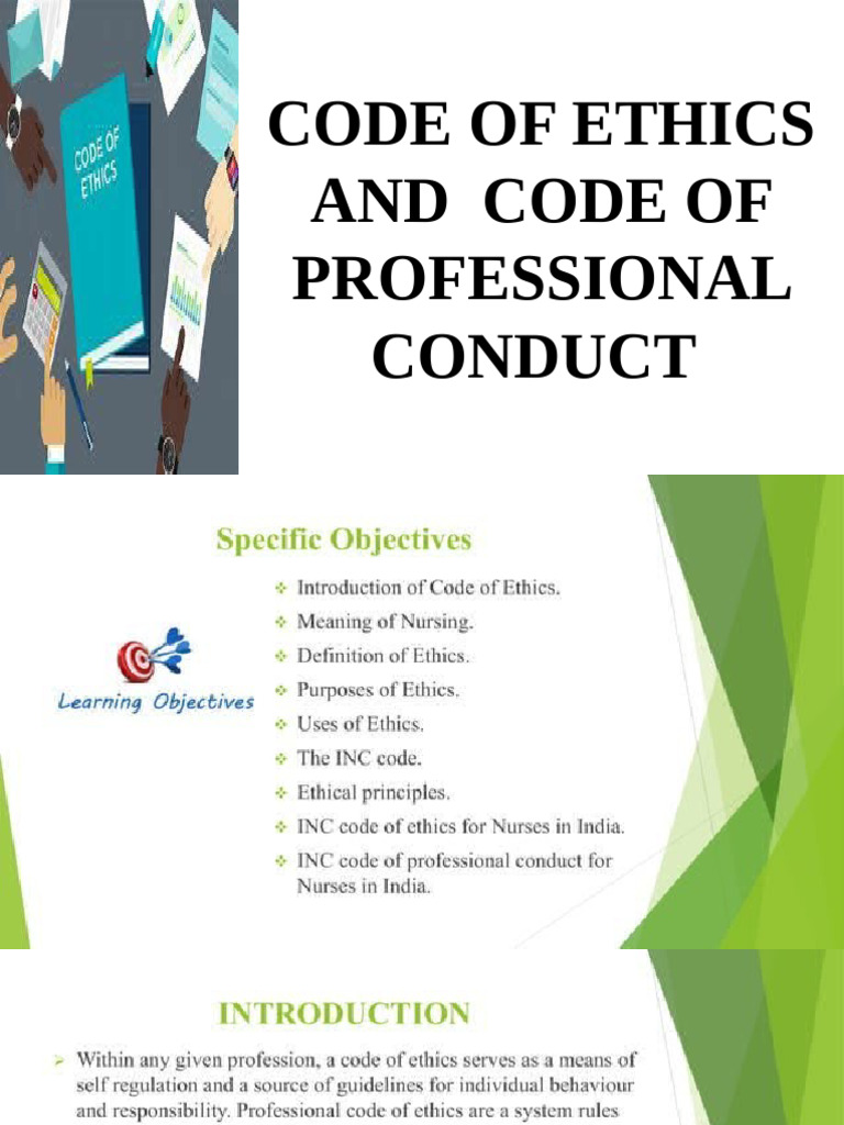 Code of Ethics and Code of Professional Conduct | PDF