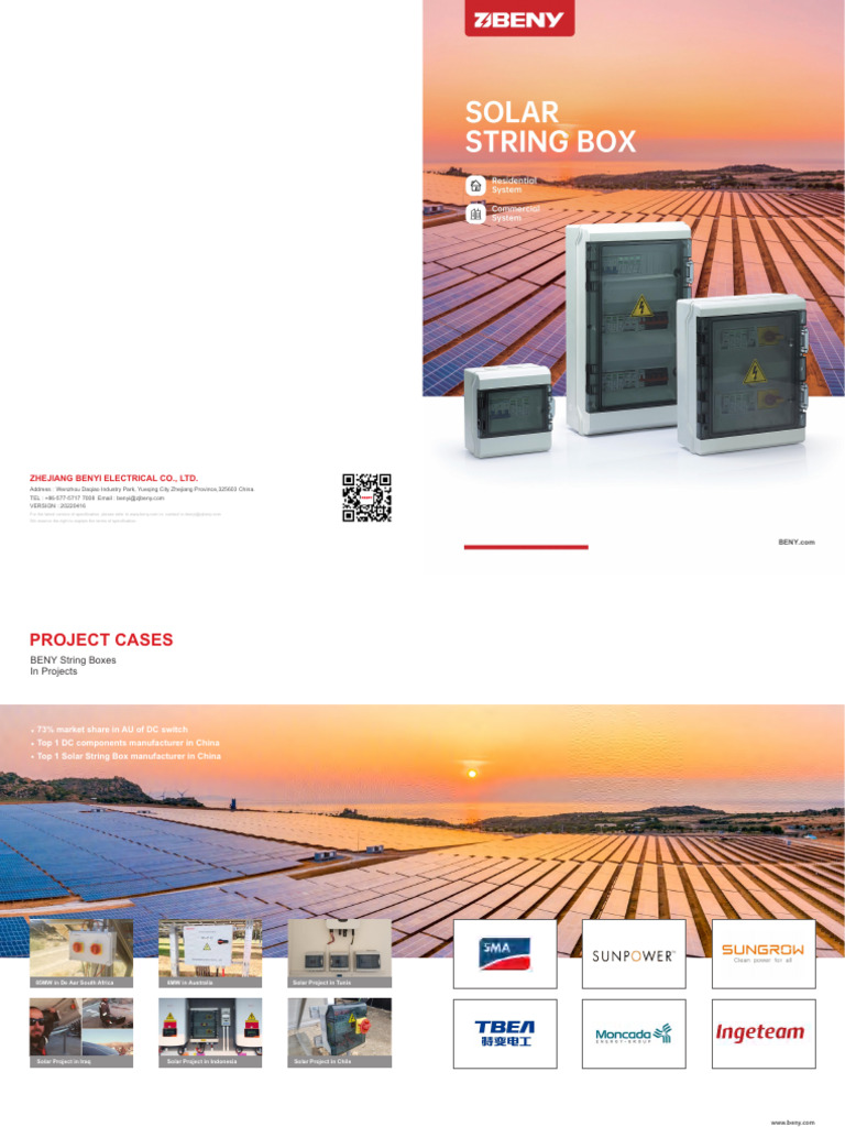 BENY DC String Box Specifications | PDF | Power Engineering ...