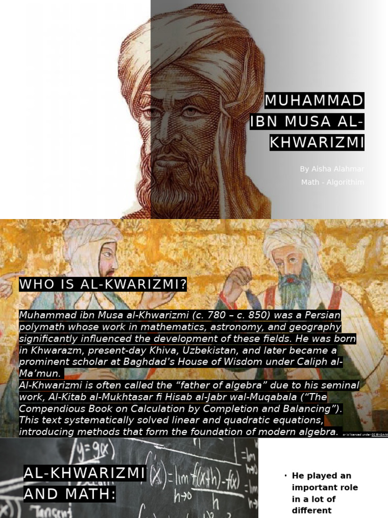 Al-Khwarizmi: Father of Algebra | PDF | Mathematics | Algebra