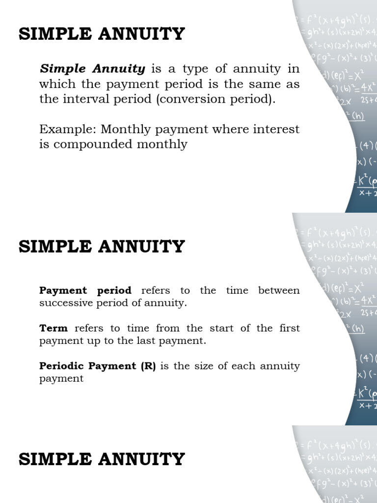 Understanding Simple Annuities Explained | PDF | Present Value | Interest