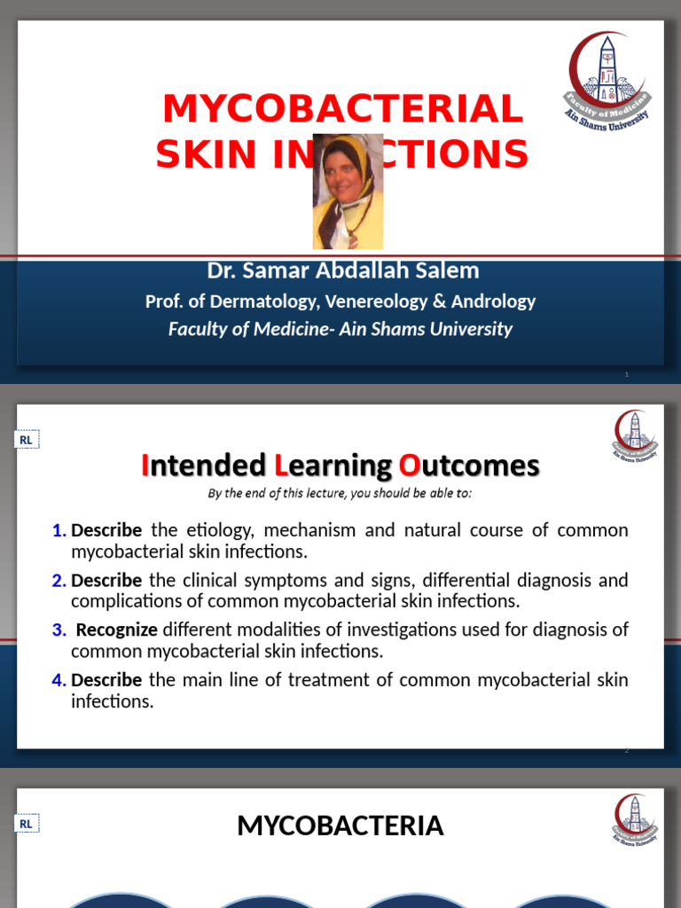 Mycobacterial Skin Infections Overview | PDF | Mycobacterium | Tuberculosis