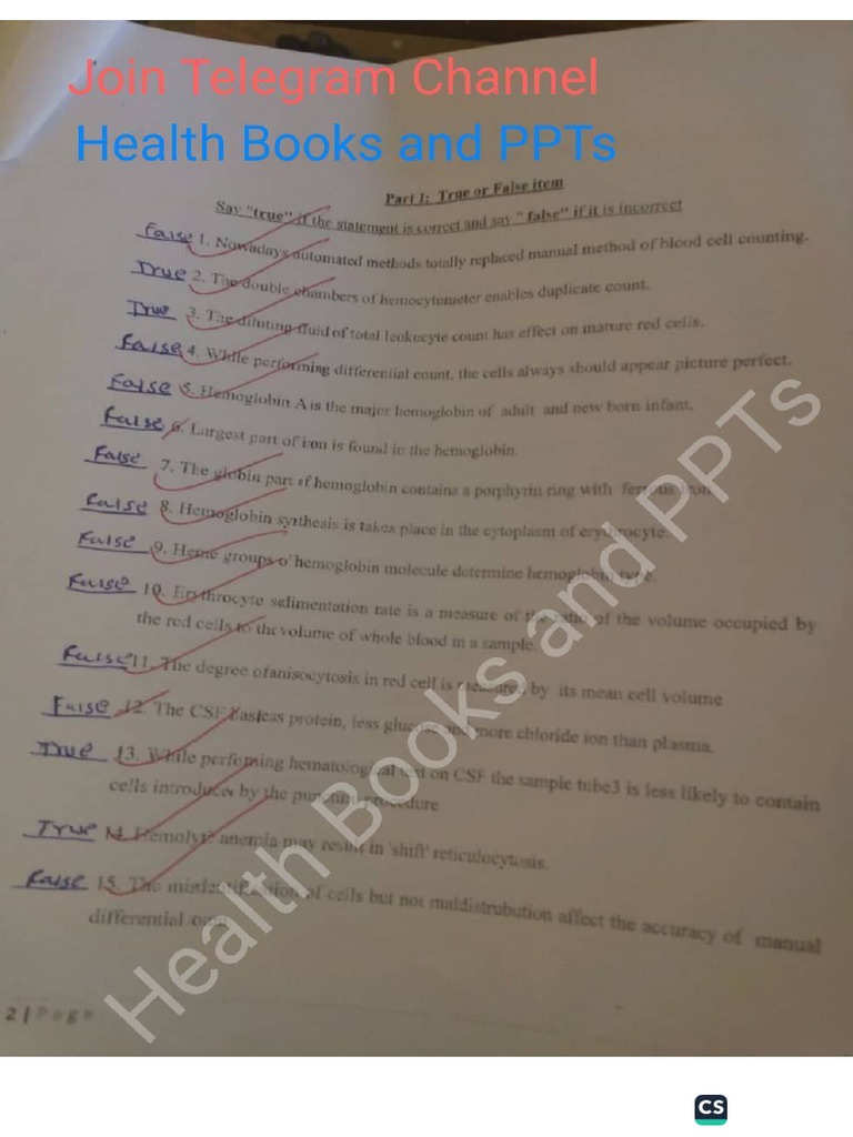 Hematology 1 Exam Pdf