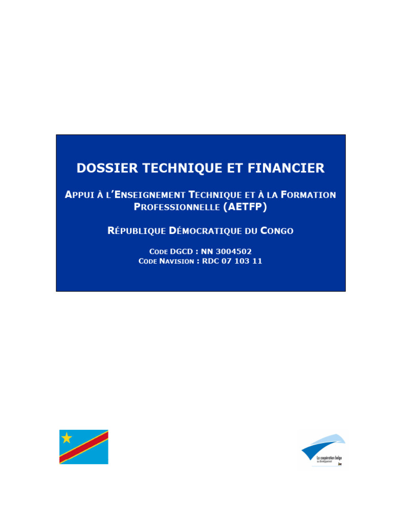 Appui à l'Enseignement Technique en RDC | PDF | Enseignement | Pédagogie
