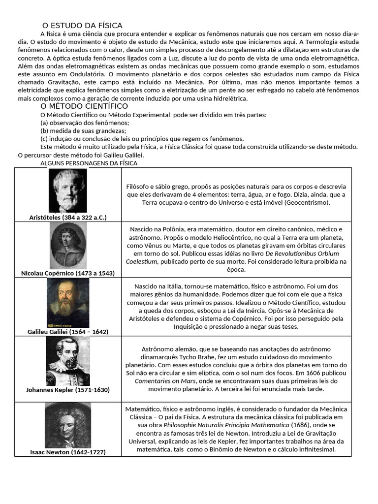 Fundamentos da Física e Medidas | PDF | Física | Medição