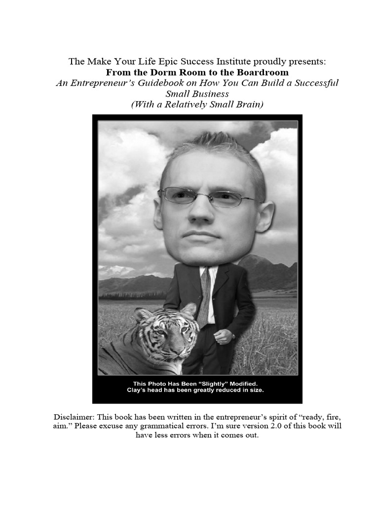 Make+Your+Life+Epic+-+Version+7+-+Clay+Clark | PDF | Taxes | Mind