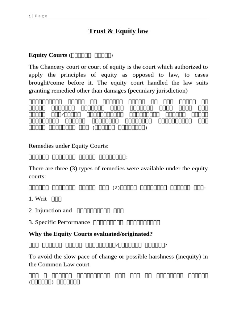 Equity Courts M | PDF