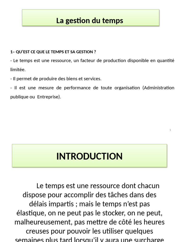 Gestion efficace du temps au travail | PDF | Gestion du temps ...