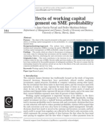 Effects of Working Capital Management On SME Profitability: Ijmf 3,2