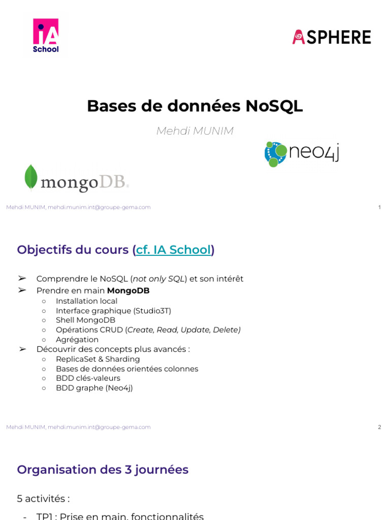 Introduction aux bases de données NoSQL | PDF | MongoDB | NoSQL
