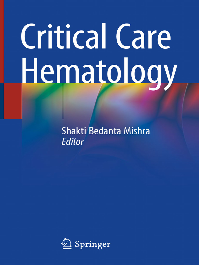 Critical Care Hematology ALGraWany 2024 | PDF | Anemia