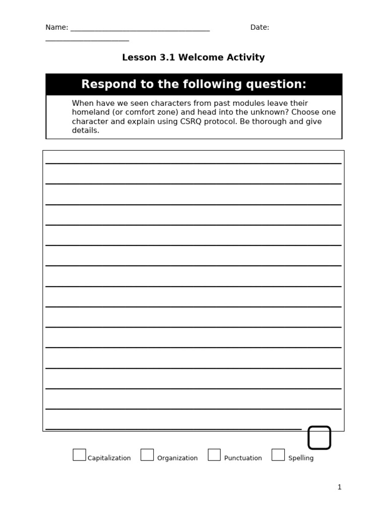 Lesson 3.1: Exploring the Unknown | PDF