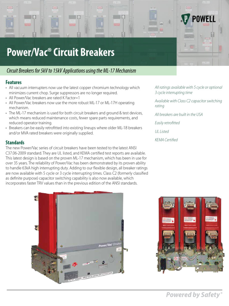 PowerVac Circuit Breakers | PDF | Electronic Engineering | Power ...