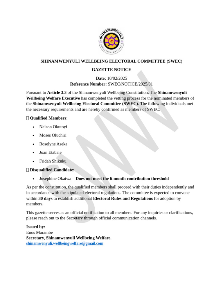 Swec Gazattement | PDF