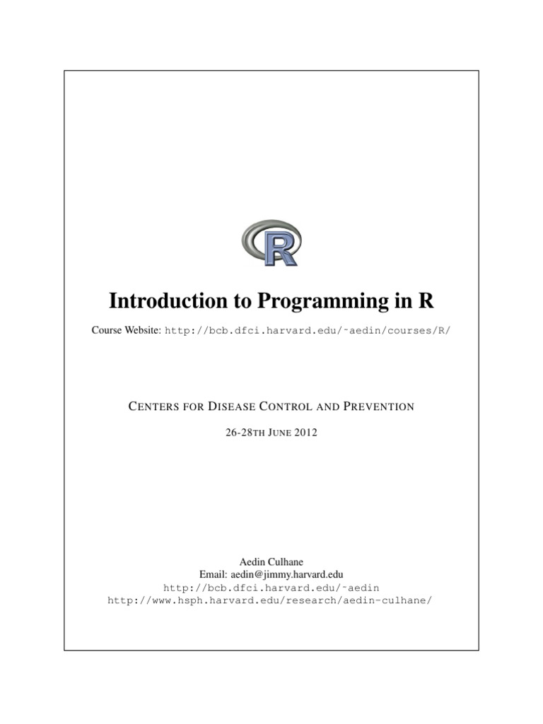 Introduction to R Programming Basics | PDF | Directory (Computing ...