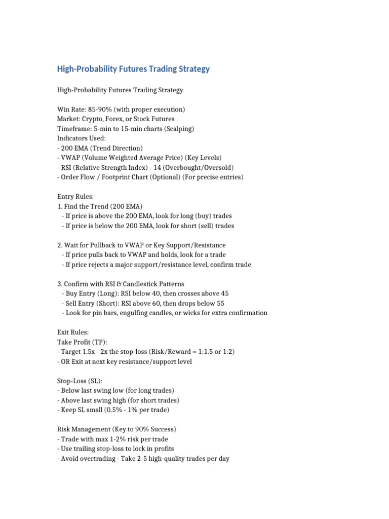 High-Probability Futures Trading Guide | PDF