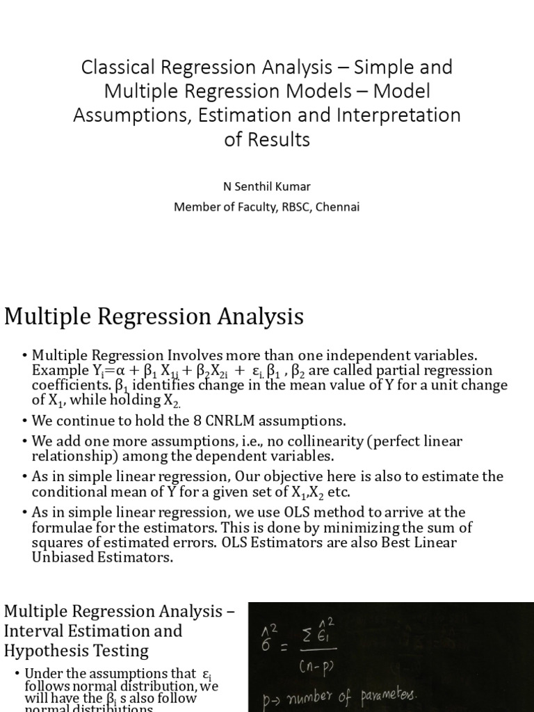 Multiple Regression Analysis Explained | PDF | Linear Regression ...