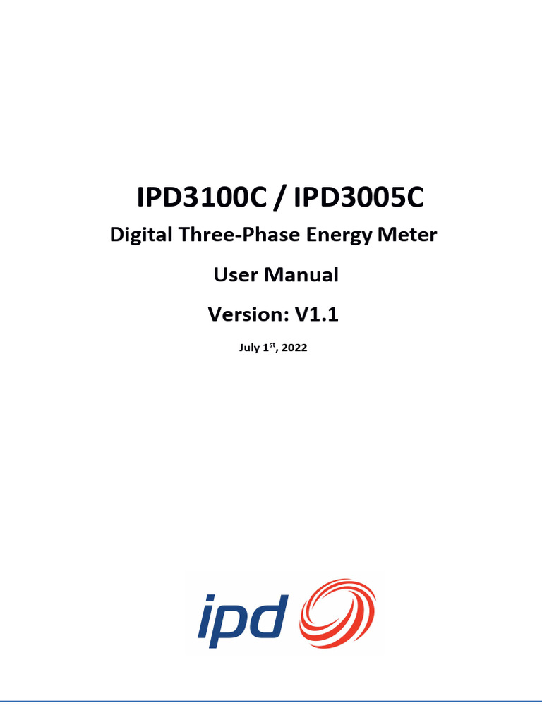 IPD3100C IPD3100CUserManualV1 | PDF | Parameter (Computer Programming ...