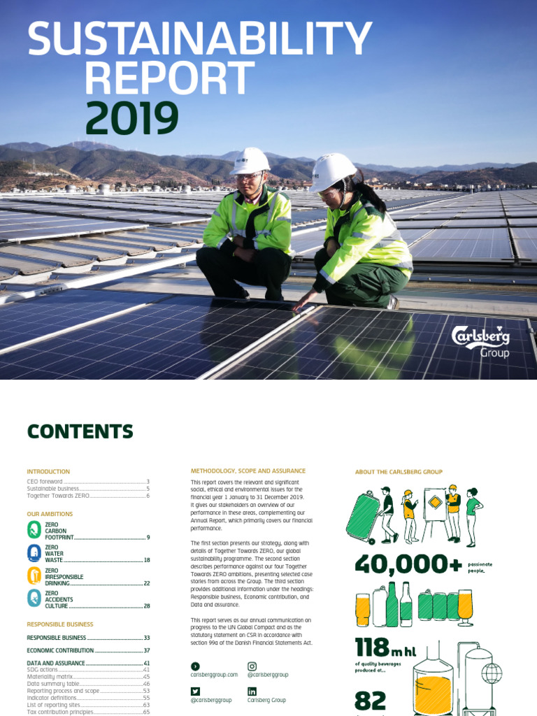 Carlsberg Sustainability Report 2019 | PDF | Renewable Energy ...
