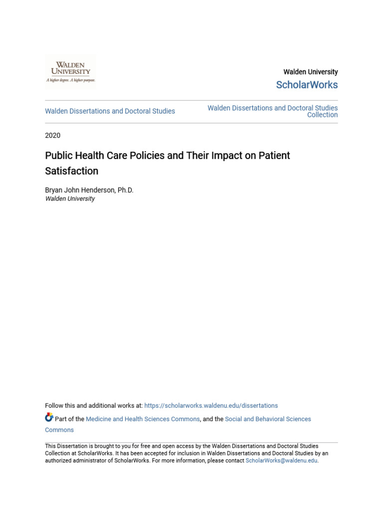 Public Health Care Policies and Their Impact On Patient Satisfact | PDF ...