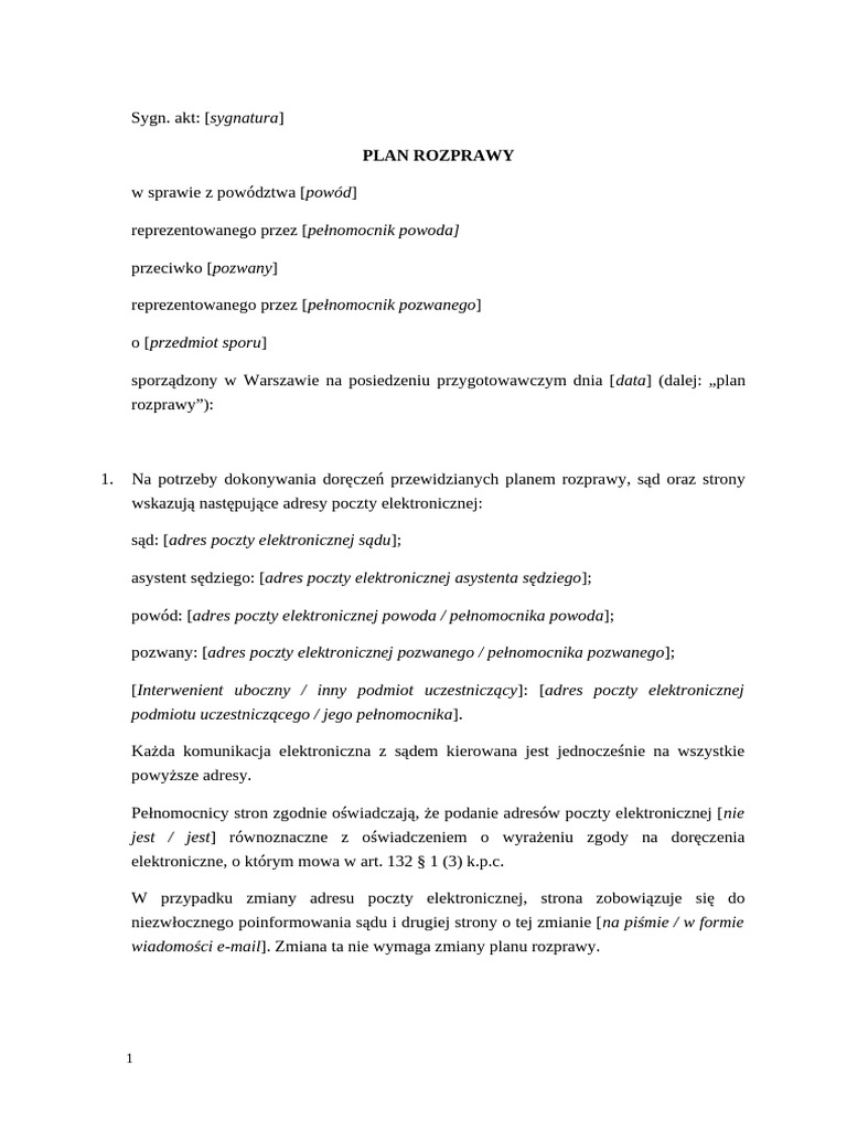 Plan Rozprawy | PDF