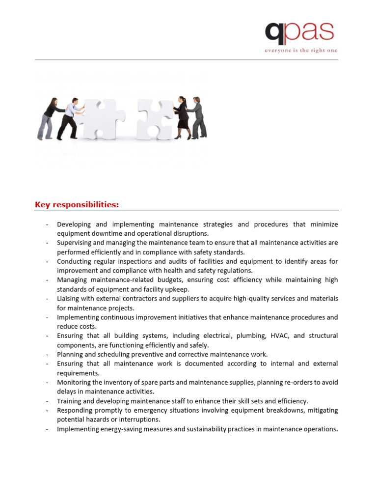 Maintenance Manager | PDF | Regulatory Compliance | Safety