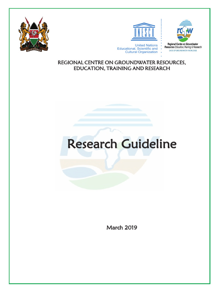 Research Guideline 2019 | PDF | Project Management | Water Resources