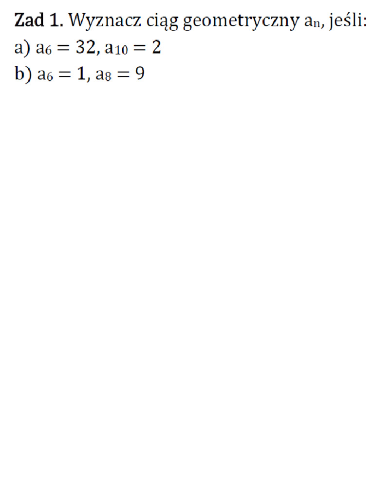 Ciagi Geometryczne 1 1 Pdf