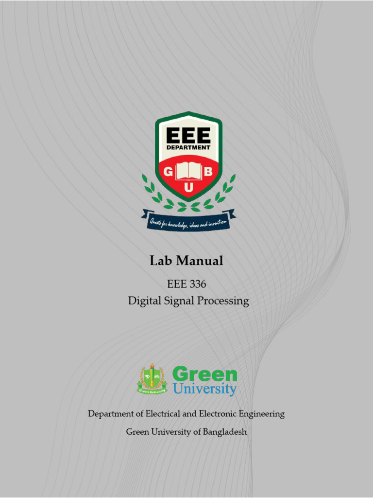 Digital Signal Processing Lab Manual | PDF | Sampling (Signal ...