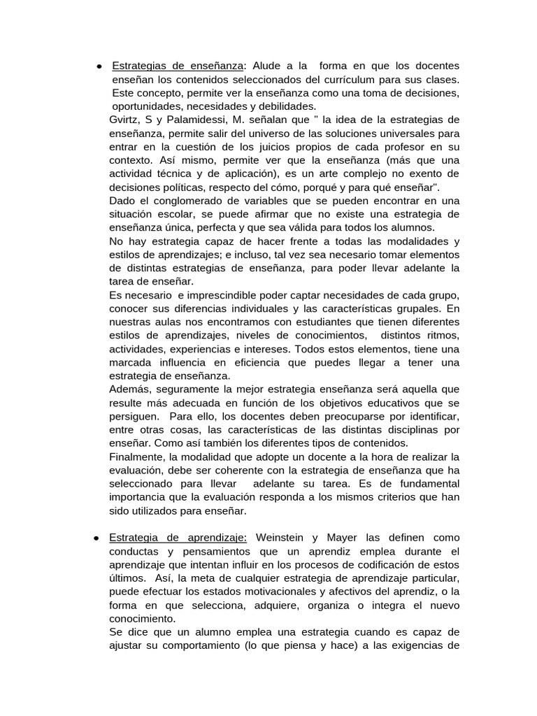 Estrategias de enseñanza y aprendizaje efectivas | PDF | Enseñando ...