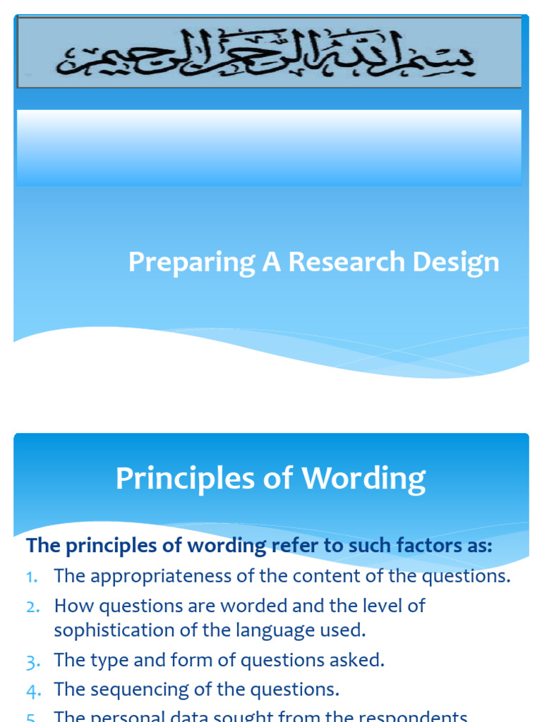Research Design Principles Explained | PDF | Level Of Measurement ...