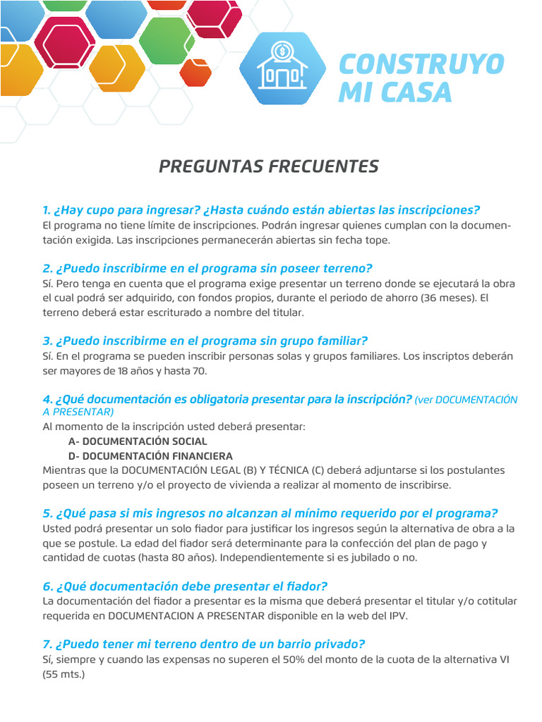 Preguntas Frecuentes sobre Construcción de Vivienda | PDF | Hipotecas ...