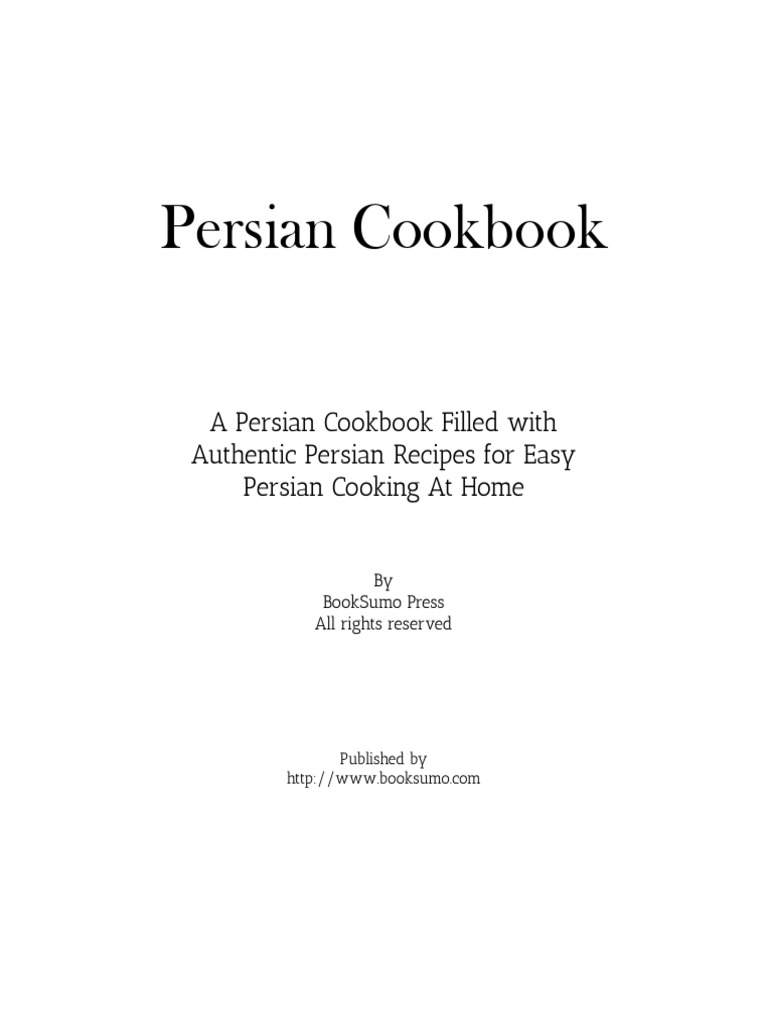 BookSumo Press - Persian Cookbook_ A Persian Cookbook Filled with ...