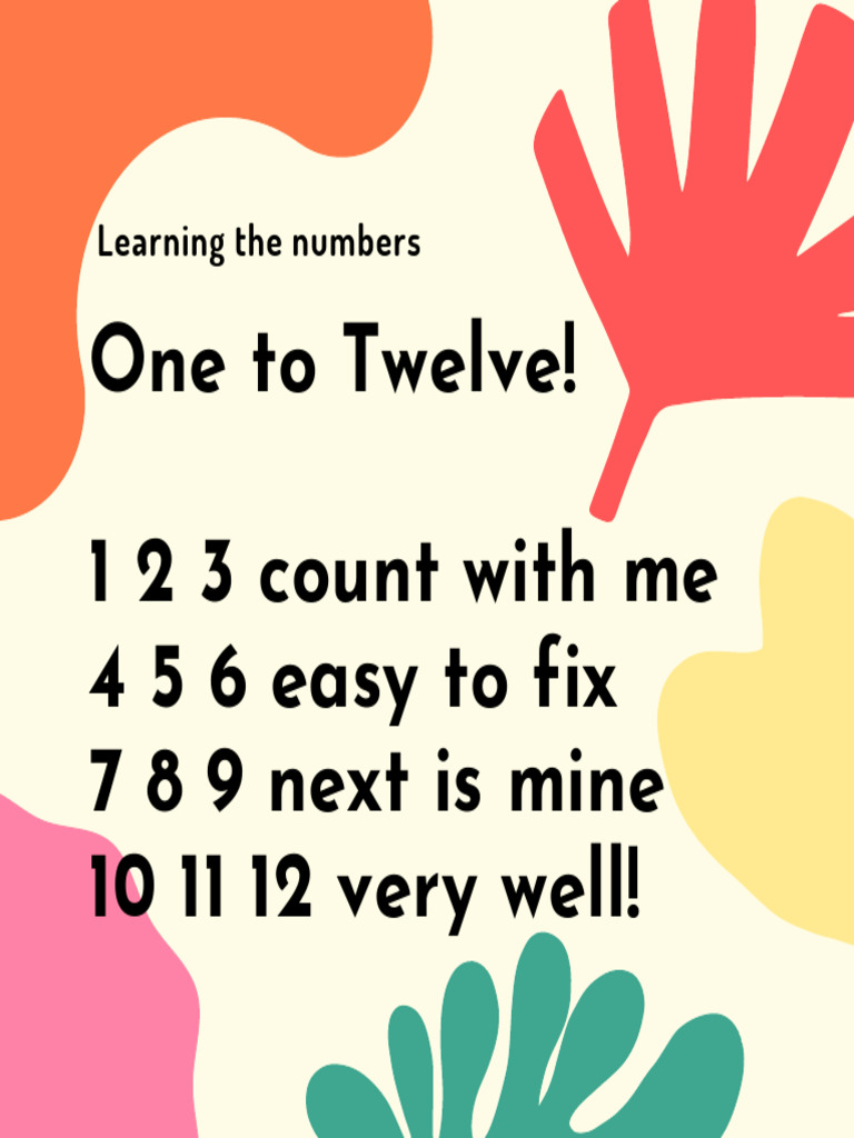 Rhymes for Numbers 1-20 | PDF