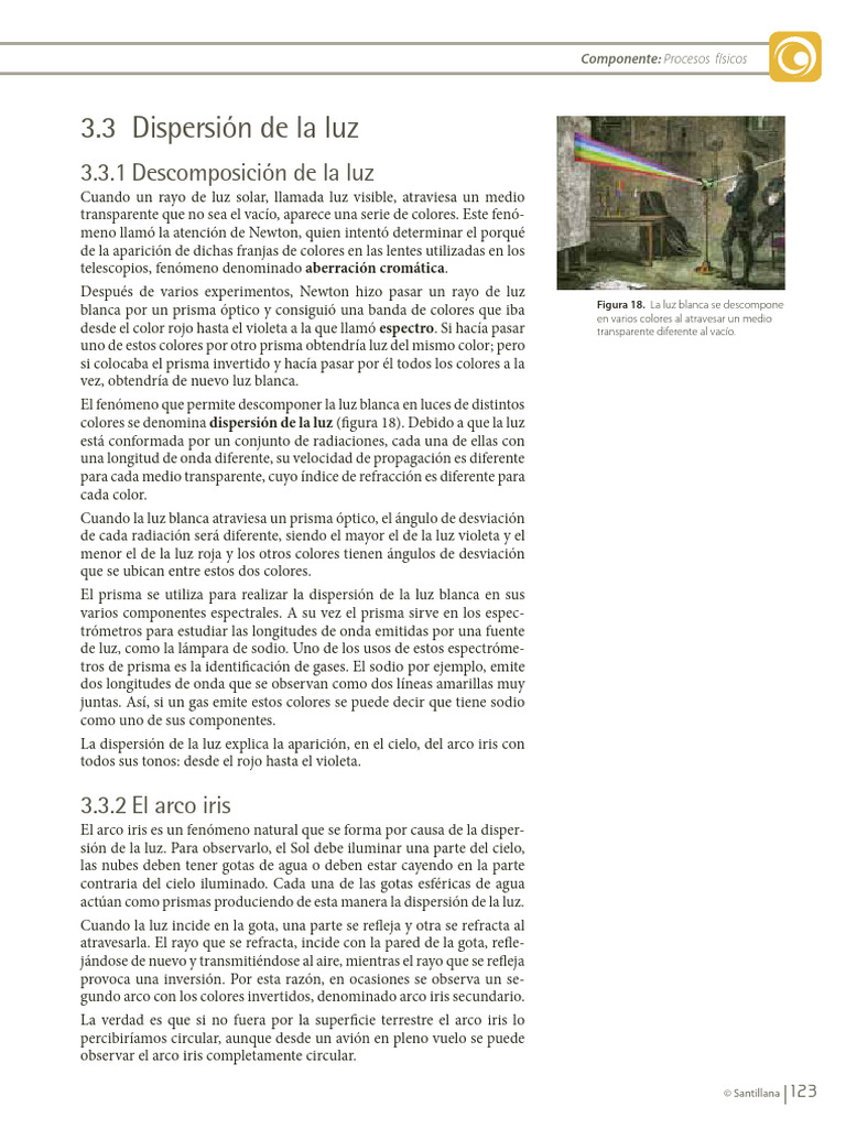 Dispersión y Color de la Luz | PDF | Color | Ligero
