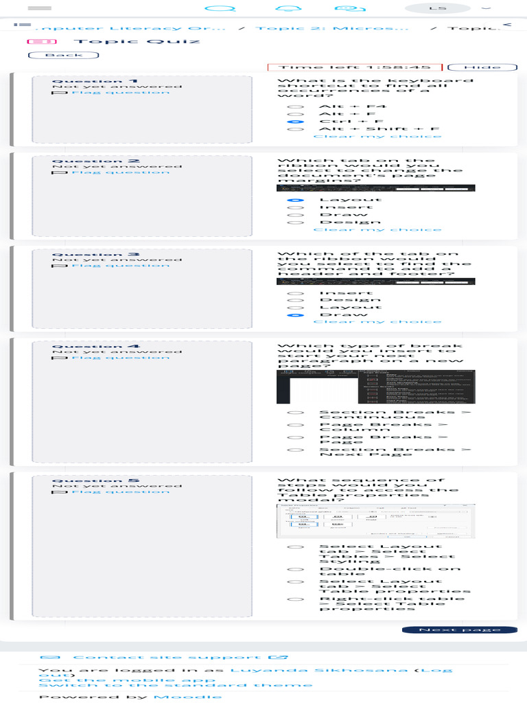Topic Quiz (Page 1 of 3) Eduvos 3 | PDF | Human–Computer Interaction ...