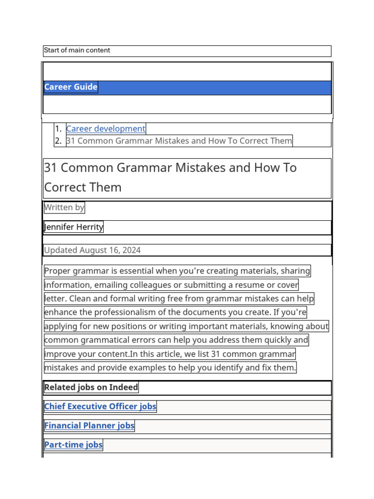 31 Grammar mistakes | PDF | Comma | Grammar