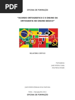 relatório Ação de formação acordo ortográfico