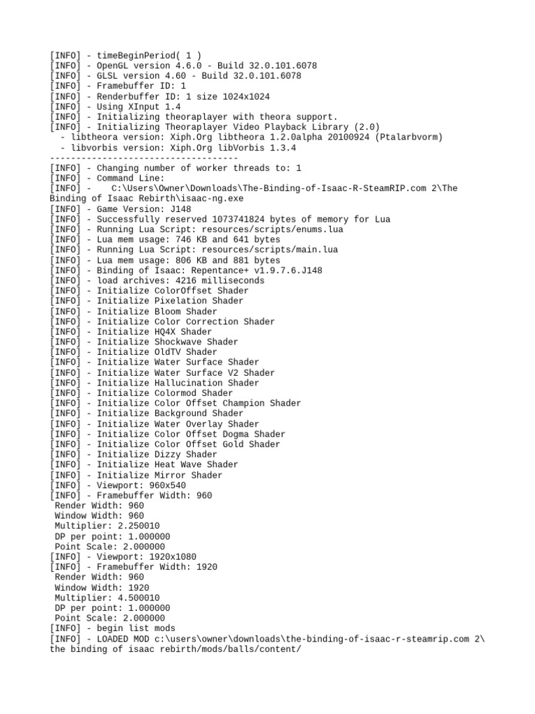 Isaac Modding Log | PDF | Shader | Computing