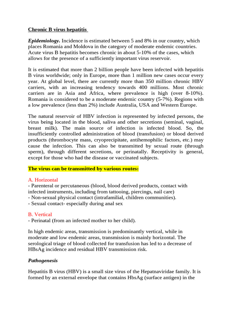 Chronic Hepatitis B Overview and Insights | PDF | Hepatitis B | Hepatitis