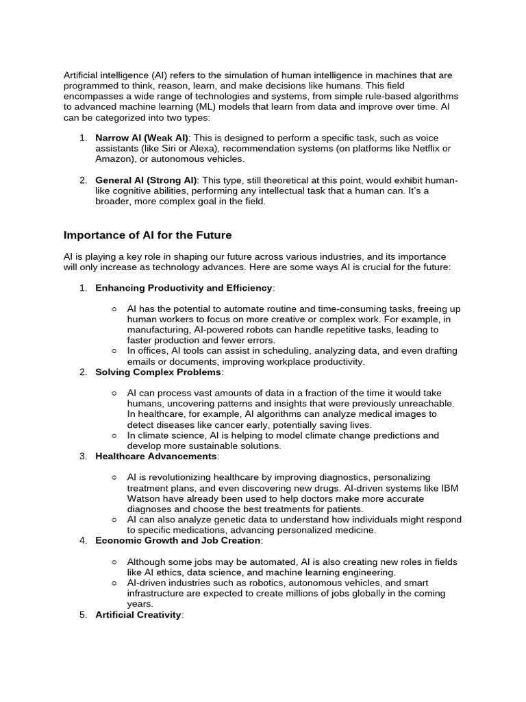 Understanding Artificial Intelligence's Impact | PDF | Artificial ...