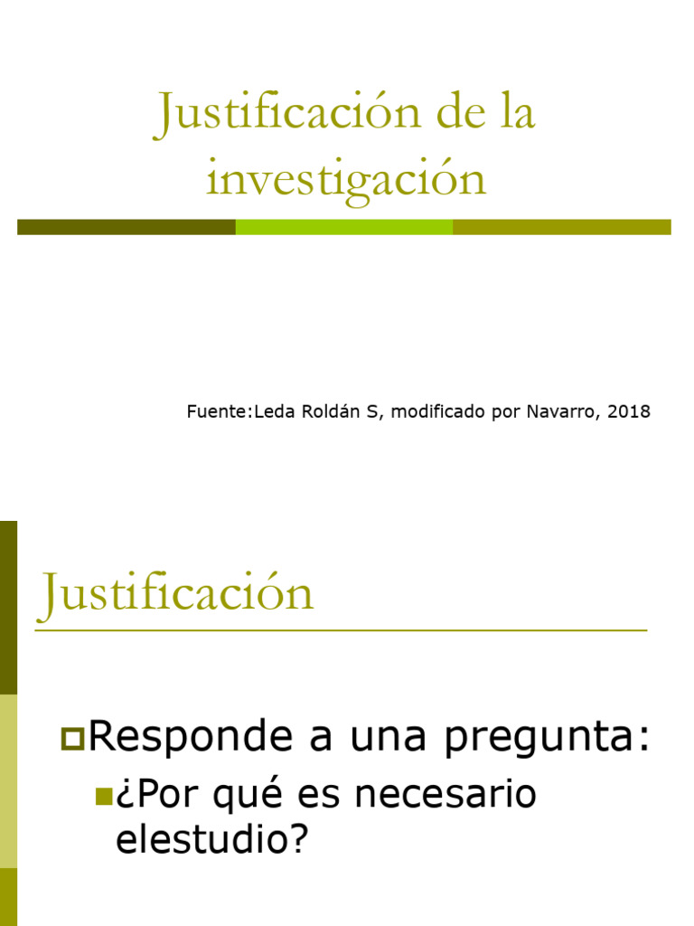 Justificación de la Investigación | PDF
