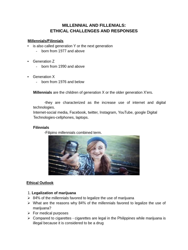 Ethical Challenges of Millennials and Filinnials | PDF | Millennials ...