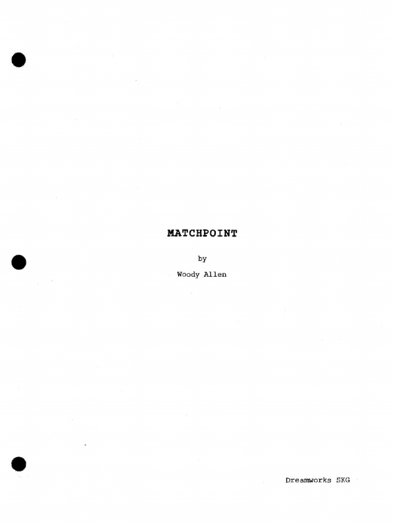 Match Point 2005 | PDF