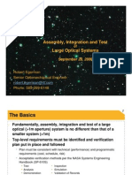 Assembly, Integration and Test Large Optical Systems: Robert Egerman Senior Optomechanical Engineer