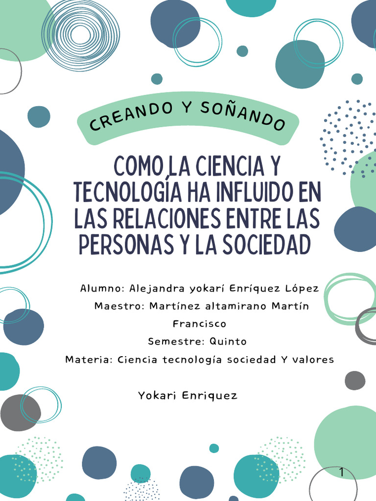 Impacto de Ciencia y Tecnología en Sociedad | PDF | Sociedad | Conocimiento