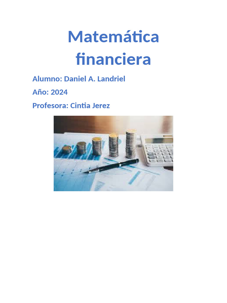Matemática Financiera: Conceptos Clave | PDF | Interés | Finanzas ...