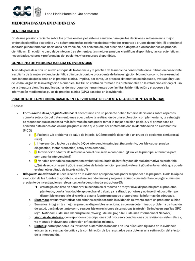 Medicina Basada en Evidencias: Guía Práctica | PDF | Evidencia basada ...