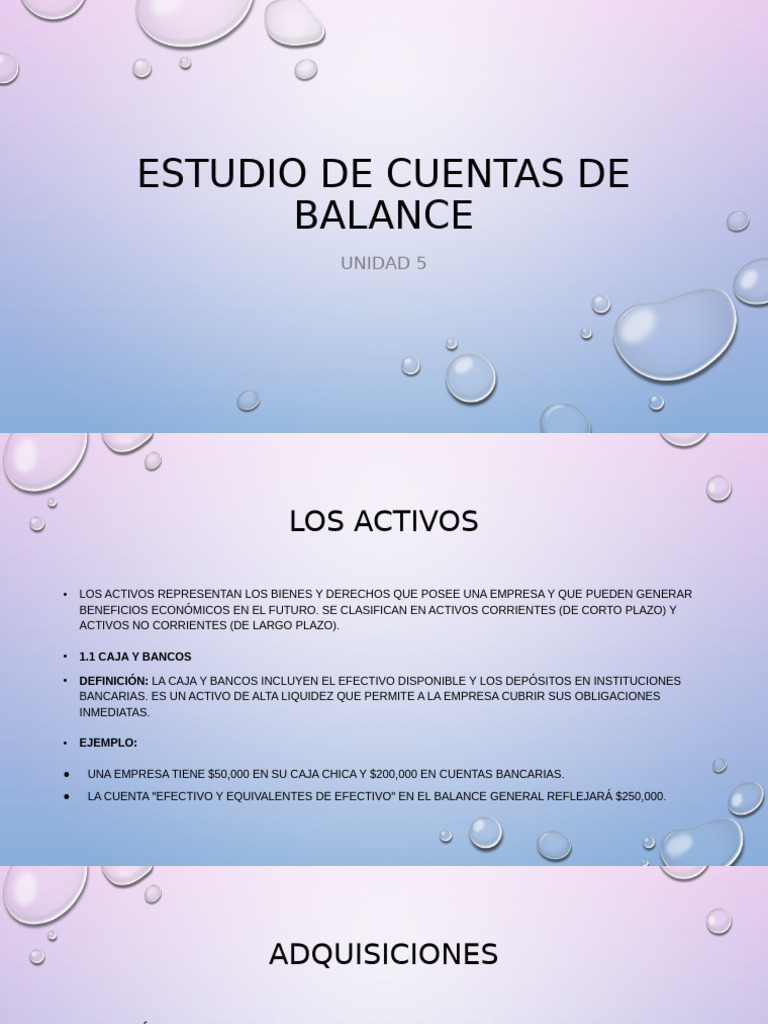 Unidad 5 - Estudio de Cuentas de Balance | PDF | Hoja de balance | Business