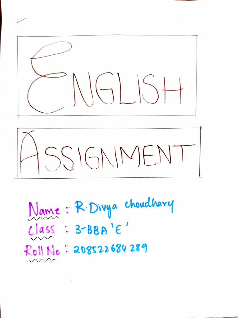 English Assignment | PDF
